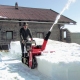 Review of self-propelled gasoline snow blowers for summer cottages