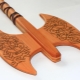 Features of wood axes