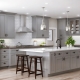  灰色厨房：室内的类型、风格和示例