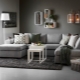 Options for using a gray sofa in the interior