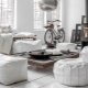 White poufs: what are they and how to choose in the interior?