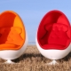 Židle ve tvaru vejce: typy, velikosti a příklady v interiéru