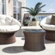 Round rattan chairs: features and varieties