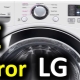 Error de IE en la lavadora LG: causas y soluciones