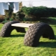 How to make a tire bench?