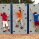 Climbing wall in the country