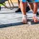 Technology of laying paving slabs for screening