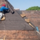 Self-adhesive roofing material: composition and application