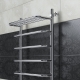 Water heated towel rails with shelf
