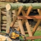 Eine Ziege zum Schneiden von Brennholz mit eigenen Händen herstellen