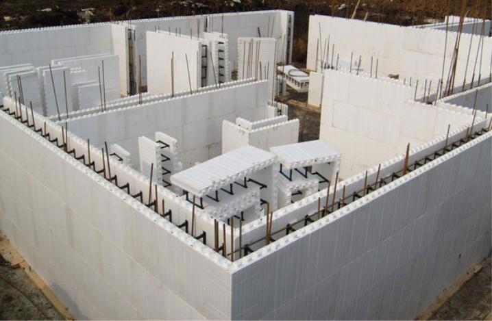 Non-removable polystyrene foam formwork for the foundation