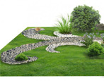 Dry stream - a stylish element in landscape design